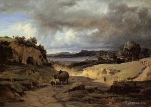Artist Jean-Baptiste-Camille Corot's Work - The Roman Campagna aka La Cervara