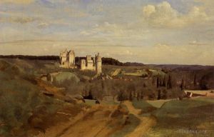 Artist Jean-Baptiste-Camille Corot's Work - View of Pierrefonds