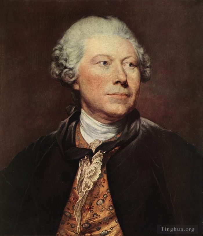 Jean-Baptiste Greuze Oil Painting - Portrait of Georges Wille