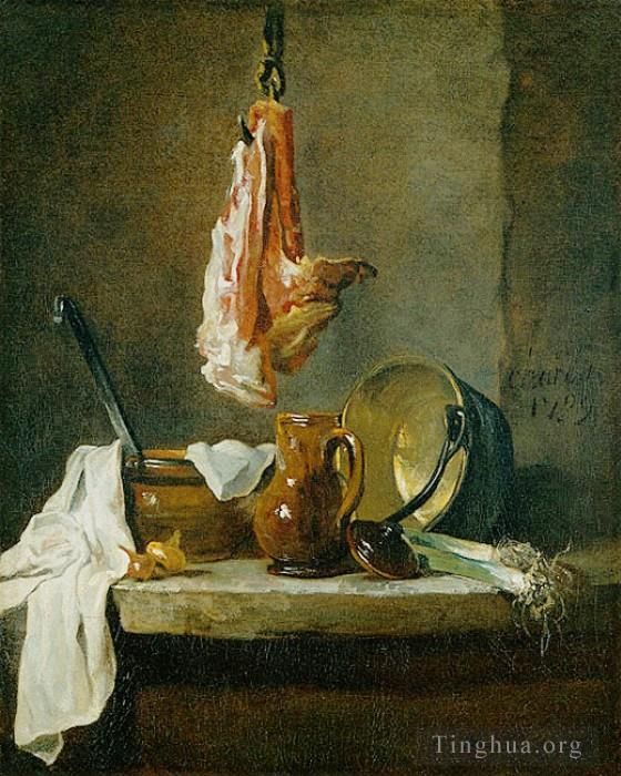 Jean-Baptiste-Simeon Chardin Oil Painting - Beef