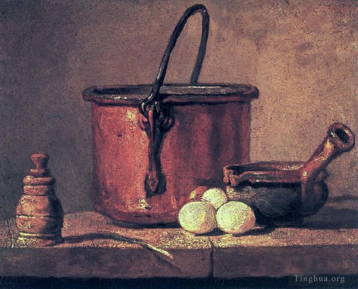 Jean-Baptiste-Simeon Chardin Oil Painting - Eggs