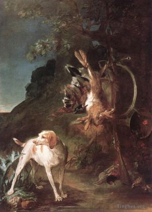 Artist Jean-Baptiste-Simeon Chardin's Work - Game Still Life with Hunting Dog
