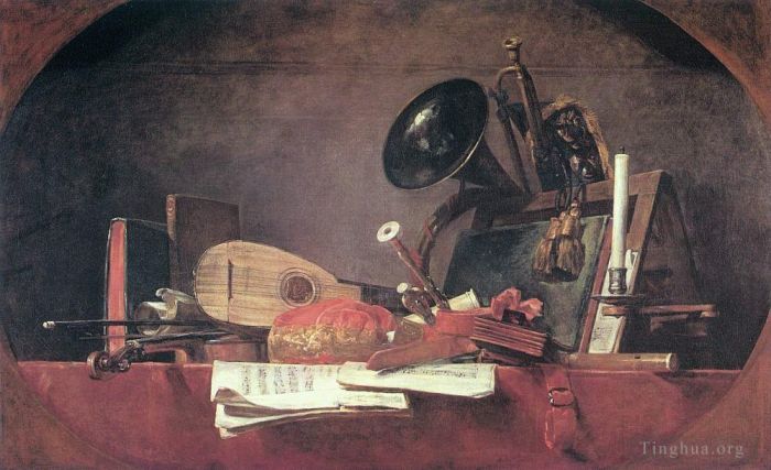 Jean-Baptiste-Simeon Chardin Oil Painting - Music