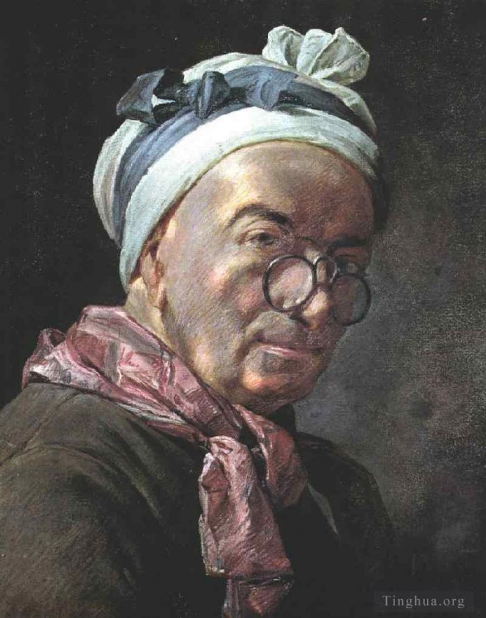 Jean-Baptiste-Simeon Chardin Oil Painting - Self Portrait