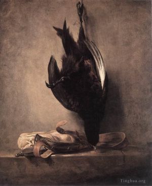 Artist Jean-Baptiste-Simeon Chardin's Work - Still Life with Dead Pheasant and Hunting Bag