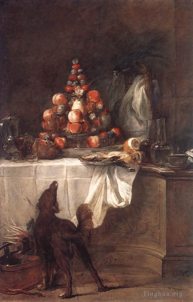 Jean-Baptiste-Simeon Chardin Oil Painting - The Buffet