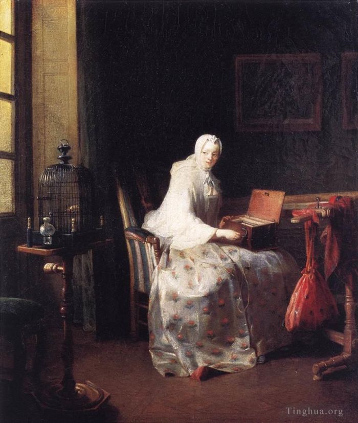 Jean-Baptiste-Simeon Chardin Oil Painting - The Canary