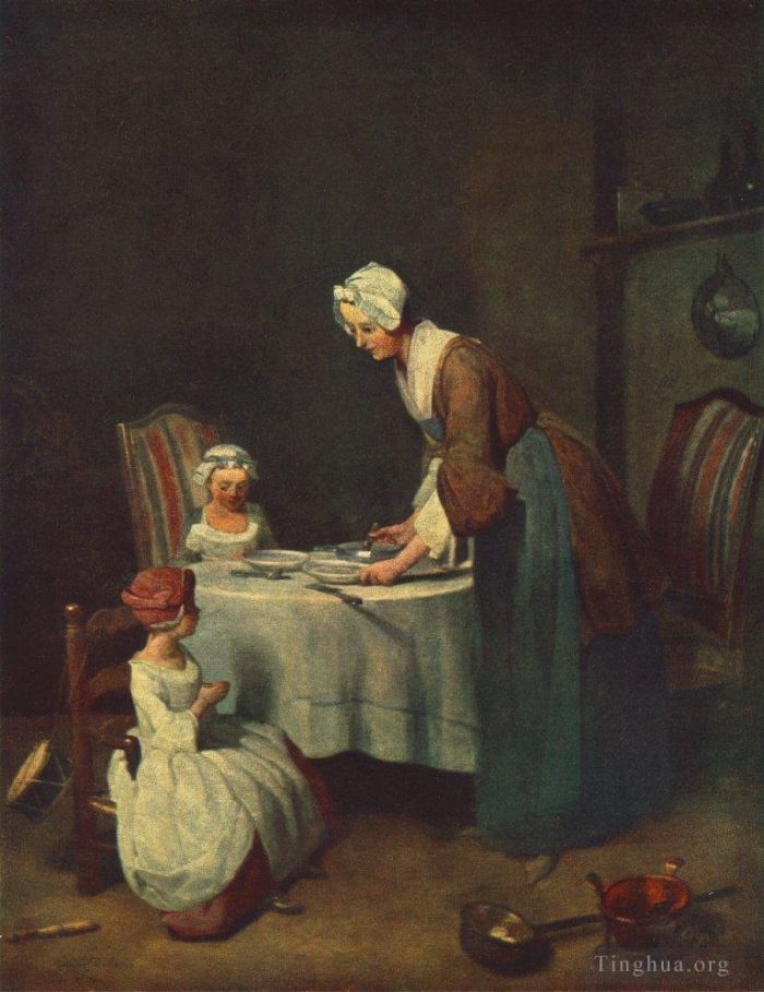 Jean-Baptiste-Simeon Chardin Oil Painting - The Prayer before Me