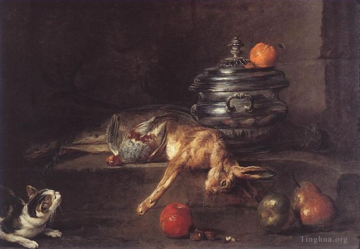 Jean-Baptiste-Simeon Chardin Oil Painting - The Silver Turee