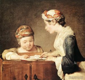 Artist Jean-Baptiste-Simeon Chardin's Work - The Young Schoolmistress