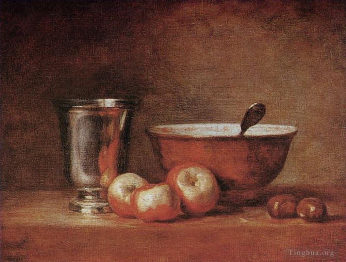 Jean-Baptiste-Simeon Chardin Oil Painting - The silver cup