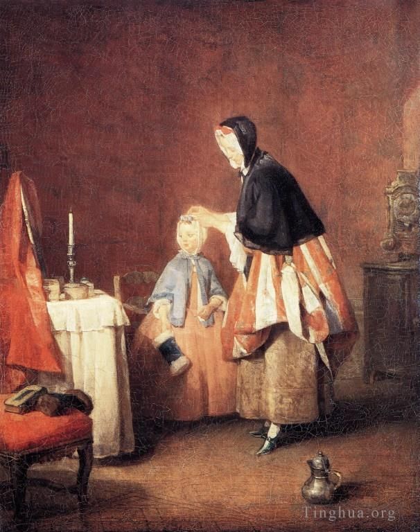 Jean-Baptiste-Simeon Chardin Oil Painting - Toil