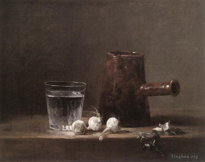 Jean-Baptiste-Simeon Chardin Oil Painting - Water Glass and Jug