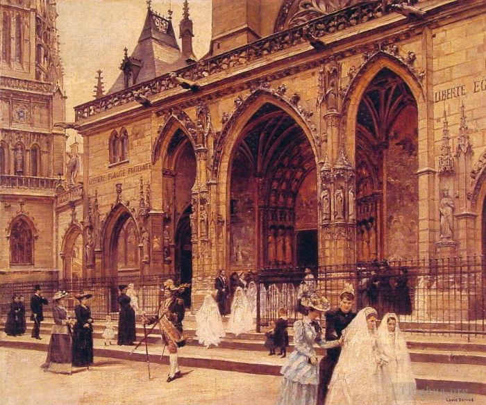 Jean Beraud Oil Painting - First Communion