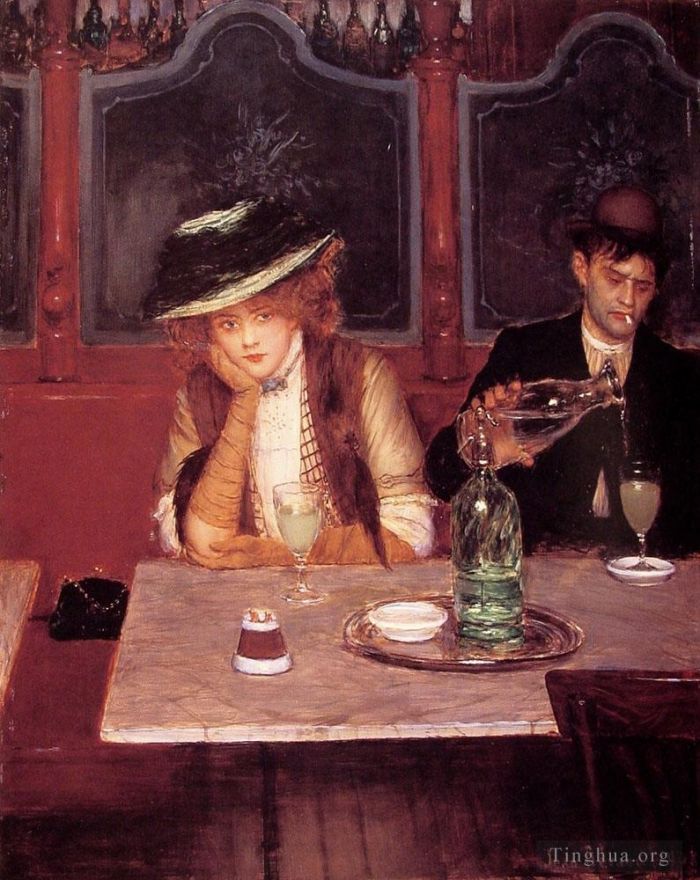 Jean Beraud Oil Painting - The drinkers
