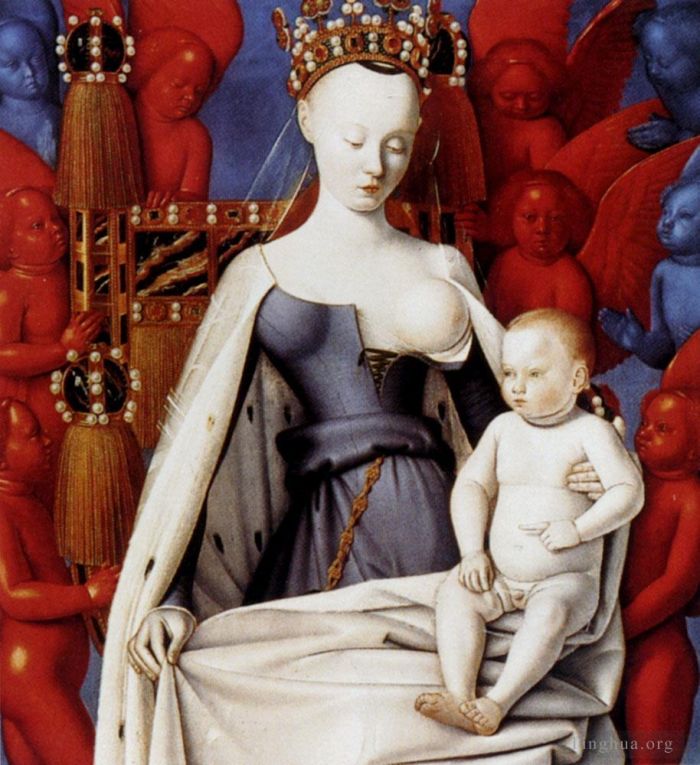Jehan Fouquet Oil Painting - Madonna And Child