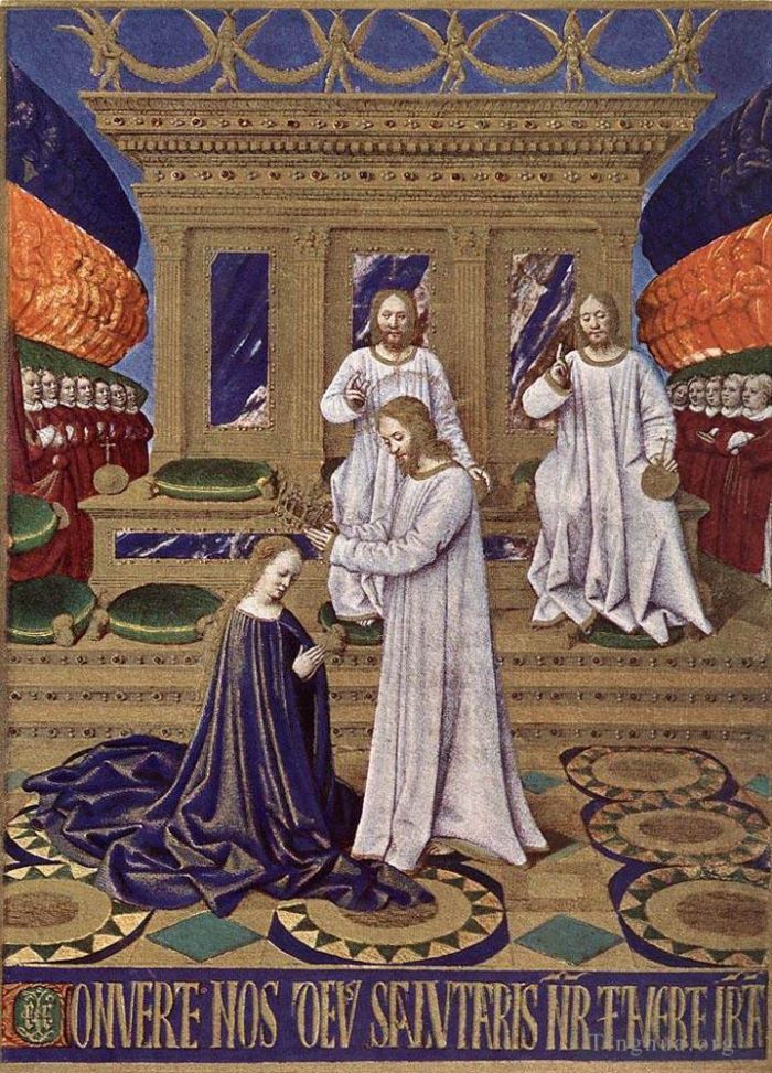 Jehan Fouquet Oil Painting - The Coronation Of The Virgin