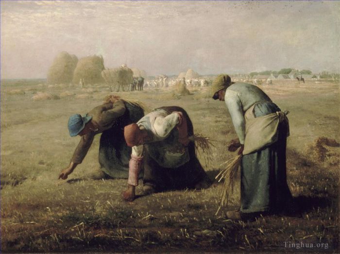 Jean-Francois Millet Oil Painting - The Gleaners
