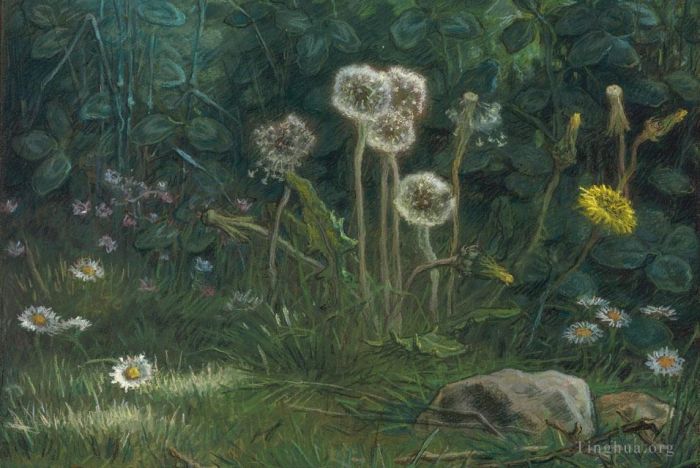 Jean-Francois Millet Oil Painting - Dandelions