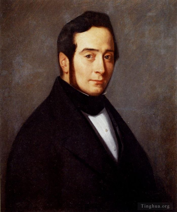 Jean-Francois Millet Oil Painting - Portrait Of Eugene Canoville