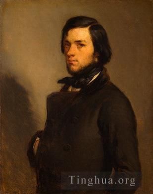 Jean-Francois Millet Oil Painting - Portrait of a Man