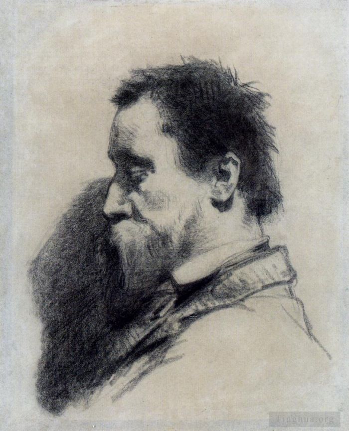 Jean-Francois Millet Various Paintings - Portrait Of A Man Said To Be Leopold Desbrosses
