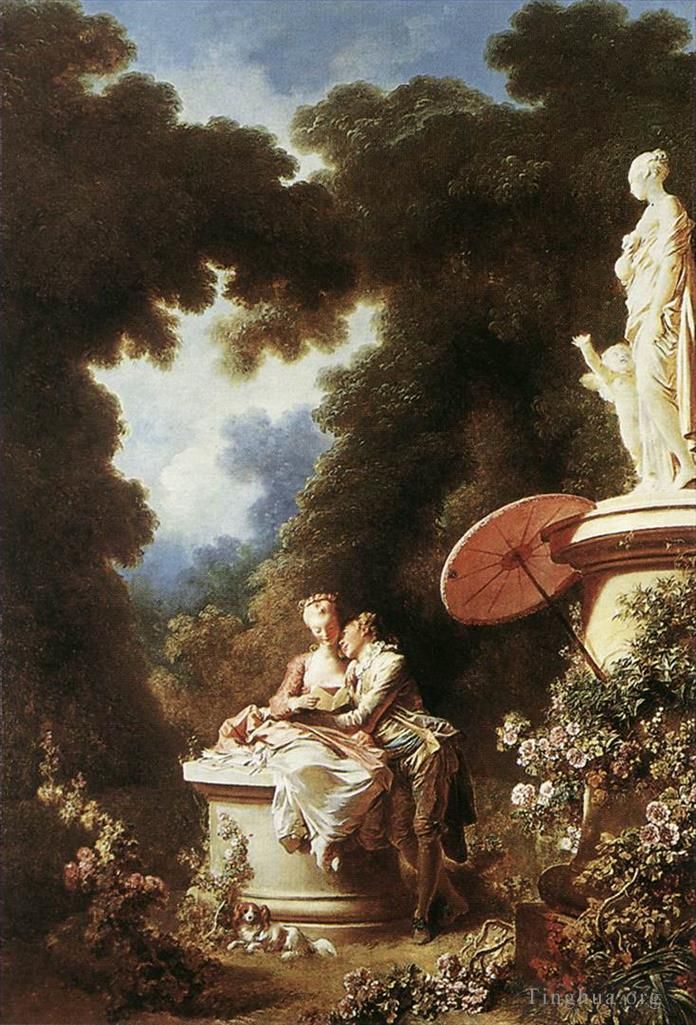 Jean-Honore Fragonard Oil Painting - The Confession of Love