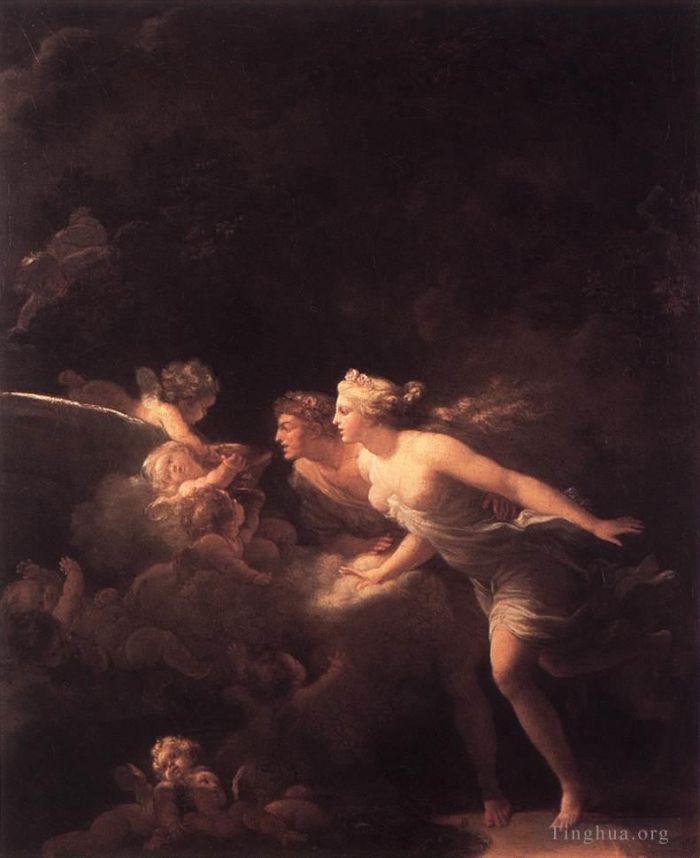 Jean-Honore Fragonard Oil Painting - The Fountain of Love