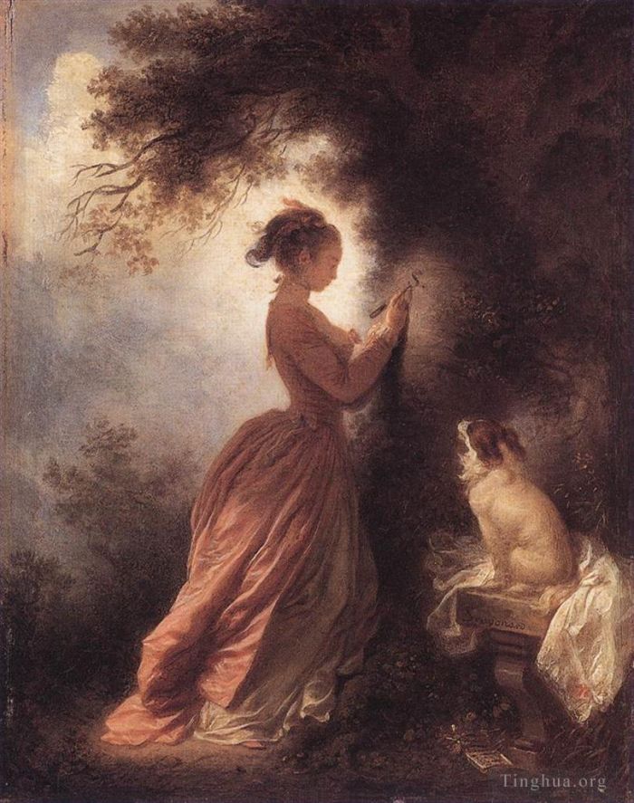 Jean-Honore Fragonard Oil Painting - The Souvenir