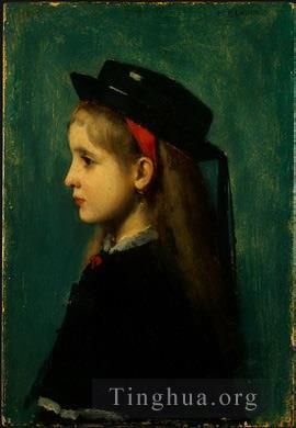 Jean-Jacques Henner Oil Painting - Alsatian Girl