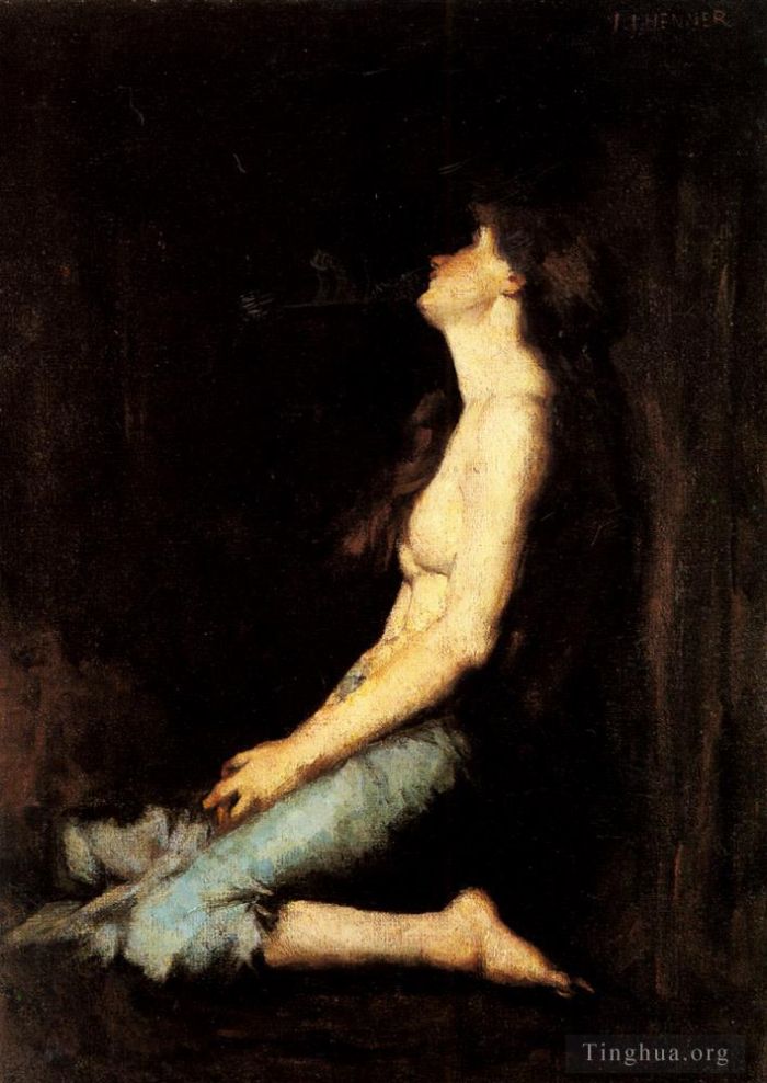 Jean-Jacques Henner Oil Painting - Solitude
