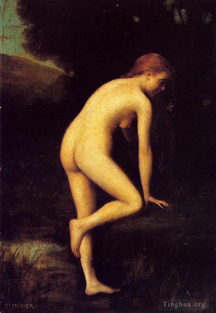 Jean-Jacques Henner Oil Painting - The Bather