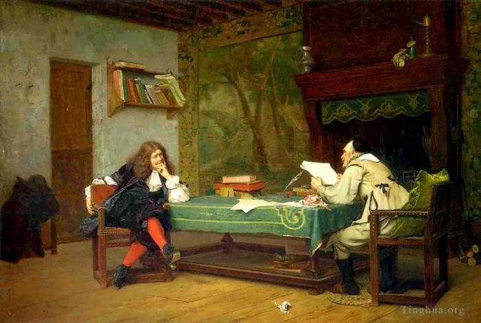 Jean-Leon Gerome Oil Painting - A Collaboration