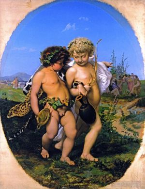 Artist Jean-Leon Gerome's Work - Drunken Bacchus and Cupid