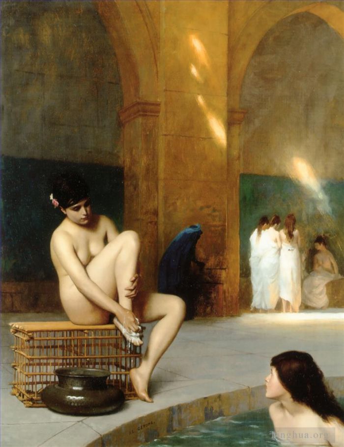 Jean-Leon Gerome Oil Painting - Femme nue