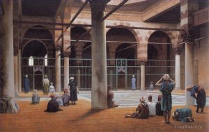 Artist Jean-Leon Gerome's Work - Interior of a Mosque 1870