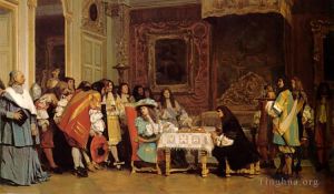 Artist Jean-Leon Gerome's Work - Louis XIV and Moliere