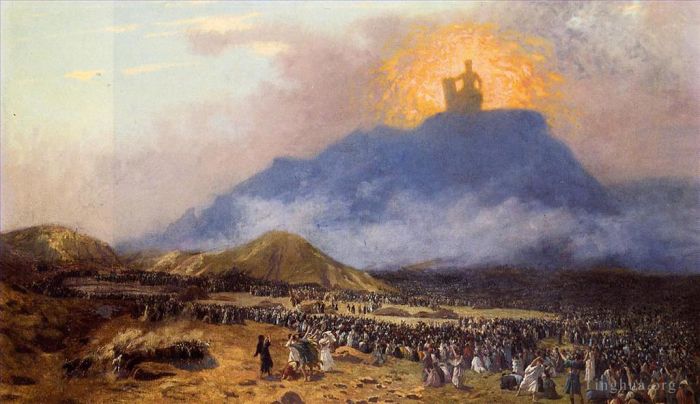 Jean-Leon Gerome Oil Painting - Moses on Mount Sinai