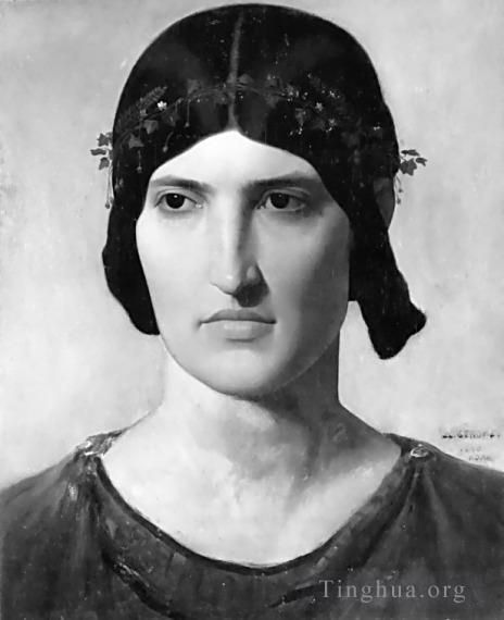 Jean-Leon Gerome Oil Painting - Portrait of a Roman woman