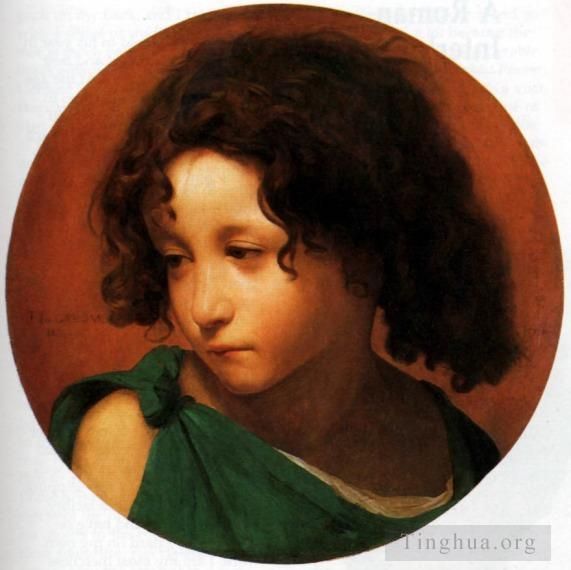 Jean-Leon Gerome Oil Painting - Portrait of a Young Boy