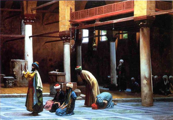 Jean-Leon Gerome Oil Painting - Prayer in the Mosque
