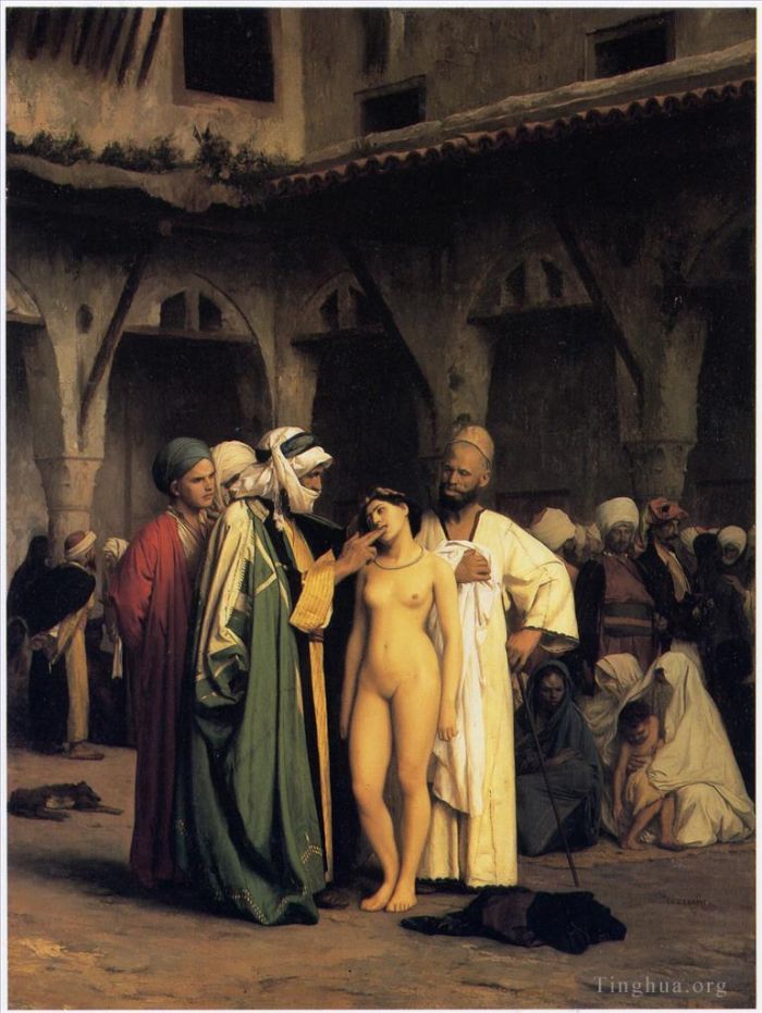 Jean-Leon Gerome Oil Painting - Slave Market