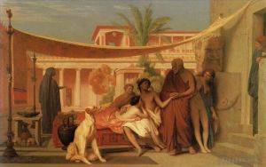 Artist Jean-Leon Gerome's Work - Socrates seeking Alcibiades in the House of Aspasia