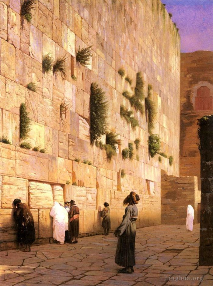 Jean-Leon Gerome Oil Painting - Solomons Wall Jerusalem