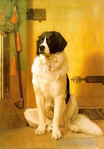 Jean-Leon Gerome Oil Painting - Study of a Dog