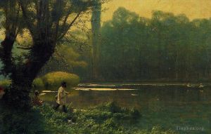 Artist Jean-Leon Gerome's Work - Summer Afternoon on a Lake