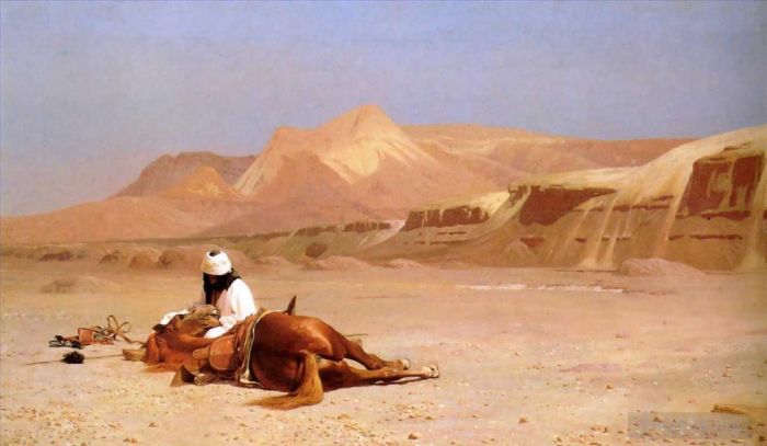 Jean-Leon Gerome Oil Painting - The Arab and his Steed