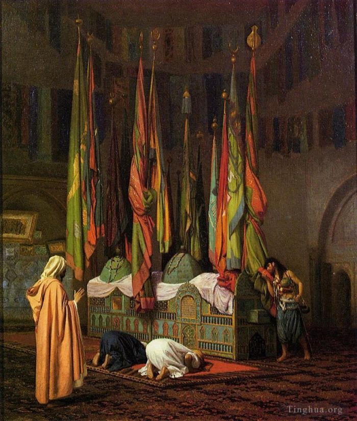 Jean-Leon Gerome Oil Painting - The Tombe of Hazrat Imam Hisain Allahis Salam