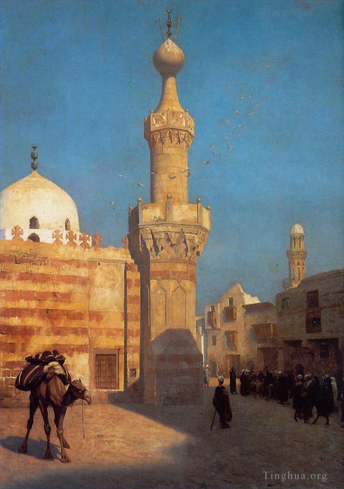 Jean-Leon Gerome Oil Painting - View of Cairo undated