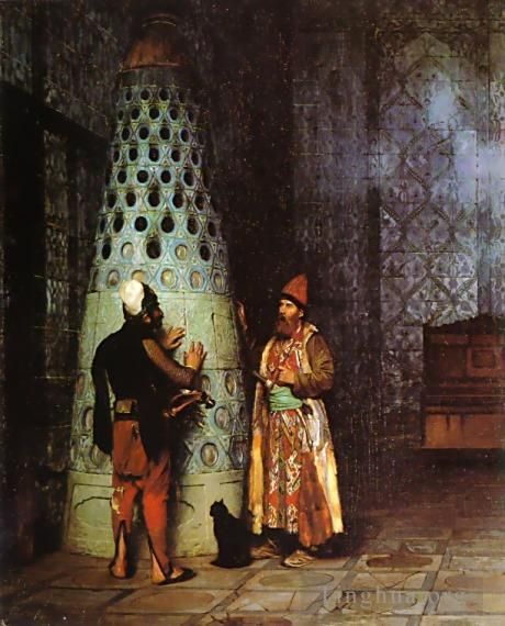 Jean-Leon Gerome Oil Painting - Waiting for an Audience
